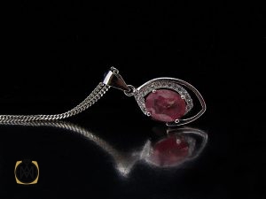 3062 مدال یاقوت سرخ زنانه طرح شیوا - کد 3062 - تصویر 4