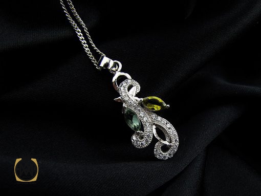 مدال تورمالین زنانه طرح الین - کد 3065 - تصویر 5