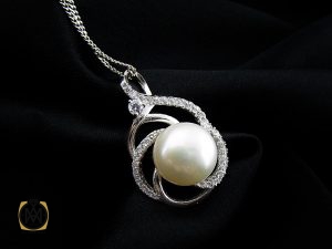 3067 مدال مروارید پرورشی زنانه طرح مانیا - کد 3067 - تصویر 5