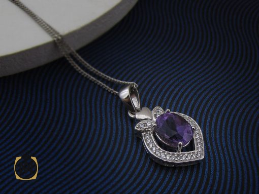 مدال آمتیست زنانه طرح آوین - کد 3073 - تصویر 5