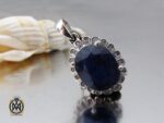 مدال یاقوت کبود زنانه طرح ژینا - کد 3087 - تصویر 5