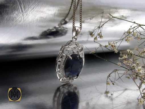 3098 مدال یاقوت کبود زنانه طرح ملیکا - کد 3098 - تصویر 5