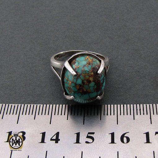 انگشتر فیروزه نیشابور اصل زنانه طرح پریا - کد 2074 - تصویر 4