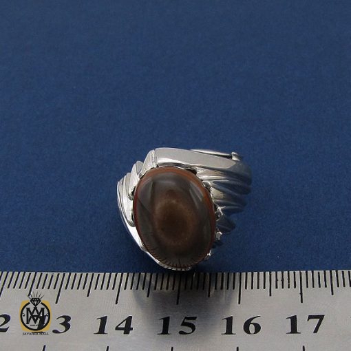 انگشتر عقیق یمن باباقوری مردانه - کد 8412 - تصویر 4