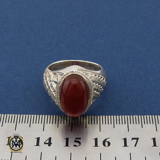 4 انگشتر عقیق یمن مردانه هنر دست استاد رحمانی - کد 8423 - تصویر 4