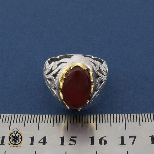 انگشتر عقیق یمن مردانه - کد 8425 - تصویر 4