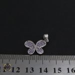 4 مدال نقره زنانه طرح پروانه - کد 3013 - تصویر 4