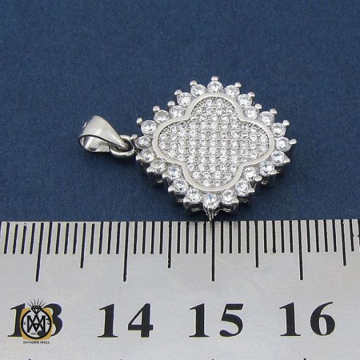 مدال نقره زنانه طرح شبنم - کد 3050 - تصویر 4