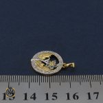 4 مدال الماس اصل زنانه طرح رومینا - کد 3059 - تصویر 4