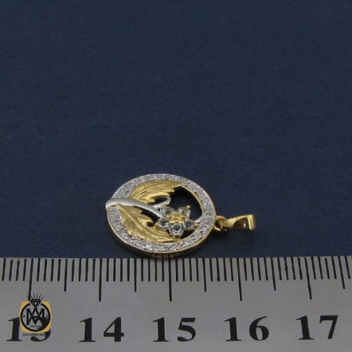 مدال الماس اصل زنانه طرح رومینا - کد 3059 - تصویر 4