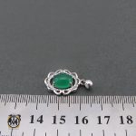 4 مدال عقیق سبز زنانه طرح سونیا - کد 3063 - تصویر 4
