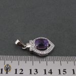 4 مدال آمتیست زنانه طرح آوین - کد 3073 - تصویر 4