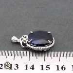 مدال یاقوت کبود زنانه طرح پادینا - کد 3075 - تصویر 4