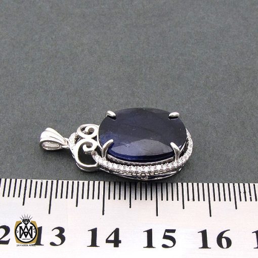 مدال یاقوت کبود زنانه طرح پادینا - کد 3075 - تصویر 4