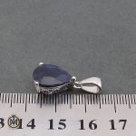 4 مدال یاقوت کبود زنانه طرح تابان - کد 3078 - تصویر 5