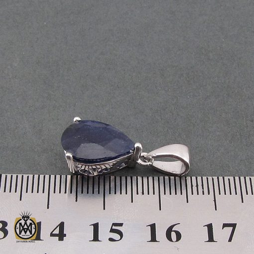 مدال یاقوت کبود زنانه طرح تابان - کد 3078 - تصویر 5