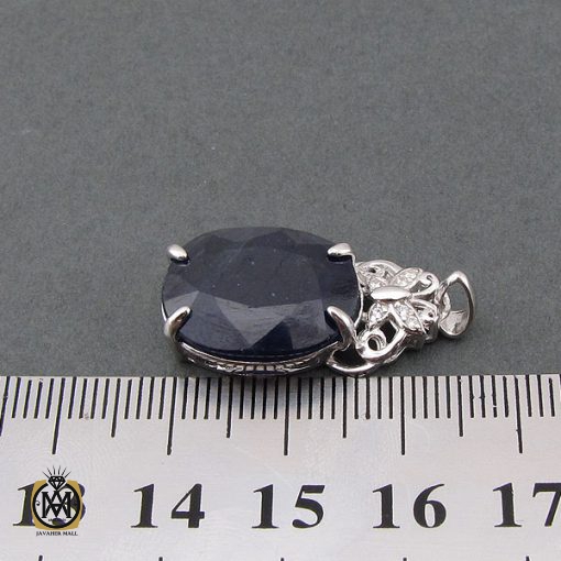 مدال یاقوت کبود زنانه طرح دُرین - کد 3081 - تصویر 4