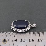 مدال یاقوت کبود زنانه مرغوب و معدنی طرح دلارام - کد 3083 - تصویر 4