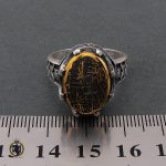 4 انگشتر حدید سینی با حکاکی ذکر صلوات مردانه - کد 8353 - تصویر 4