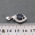 4 مدال یاقوت کبود زنانه طرح رها - کد 3085 - تصویر 3