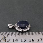 مدال یاقوت کبود زنانه طرح ژینا - کد 3087 - تصویر 4