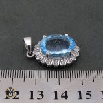 4 مدال توپاز آبی زنانه طرح سارا - کد 3088 - تصویر 4