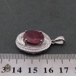 4 مدال یاقوت سرخ زنانه طرح شادی - کد 3091 - تصویر 4