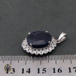 مدال یاقوت کبود زنانه طرح کیمیا - کد 3093 - تصویر 4