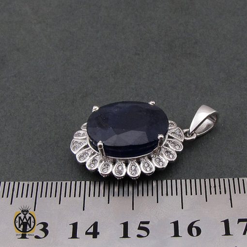 مدال یاقوت کبود زنانه طرح کیمیا - کد 3093 - تصویر 4