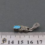 4 مدال فیروزه نیشابوری و مارکازیت زنانه طرح مهشید - کد 3094 - تصویر 4