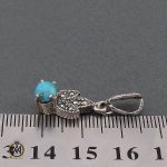4 مدال فیروزه نیشابوری و مارکازیت زنانه طرح ماهناز - کد 3097 - تصویر 4