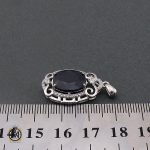4 مدال یاقوت کبود زنانه طرح ملیکا - کد 3098 - تصویر 4