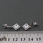 4 گوشواره نقره زنانه طرح سیمین - کد 5035 - تصویر 4