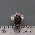 انگشتر حدید سینی با حکاکی و من یتق الله مردانه – کد 8444 - تصویر 4