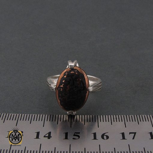 انگشتر حدید با حکاکی ید الله فوق ایدیهم مردانه – کد 8452 - تصویر 4