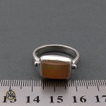 4 انگشتر عقیق یمن با حکاکی شرف الشمس استاد ضابطی دست ساز - کد 8468 - تصویر 4