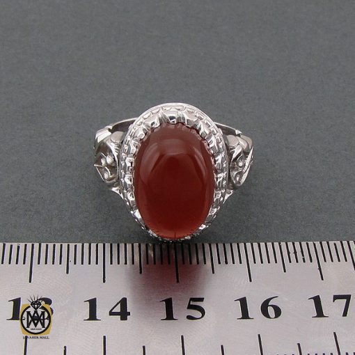 انگشتر عقیق یمن مردانه - کد 8476 - تصویر 4