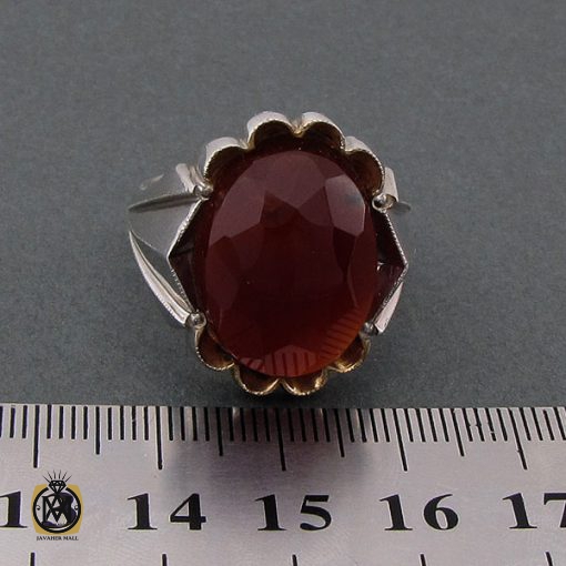 انگشتر عقیق یمن الماس تراش مردانه – کد 8479 - تصویر 4