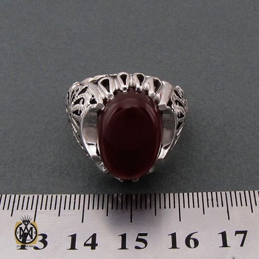 انگشتر عقیق یمن مرغوب مردانه – کد 8481 - تصویر 4