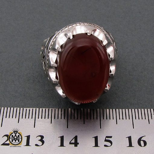 4 انگشتر عقیق یمن مردانه درشت و خوش رنگ – کد 8482 - تصویر 4
