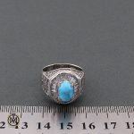 انگشتر فیروزه نیشابوری مردانه - کد 8491 - تصویر 4