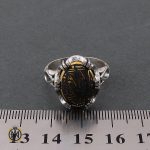 انگشتر حدید سینی با حکاکی لا فتی الا علی لا سیف الا ذوالفقار مردانه - کد 8362 - تصویر 4