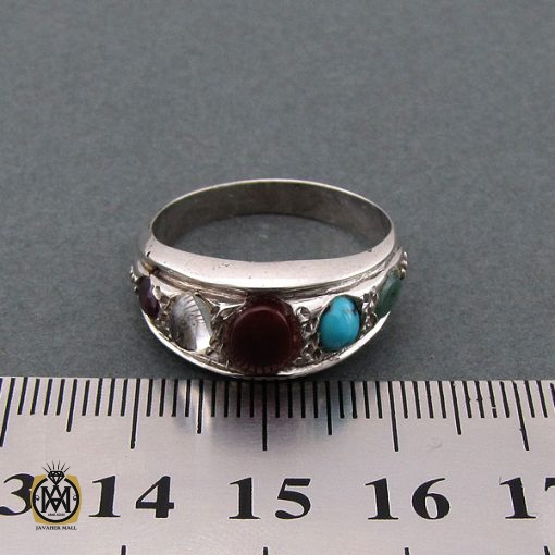 4 انگشتر پنج نگین رینگی دست ساز - کد 8495 - تصویر 5