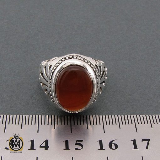 انگشتر عقیق یمن مردانه دست ساز - کد 8503 - تصویر 4