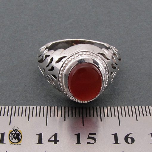 انگشتر عقیق یمن مردانه دست ساز - کد 8507 - تصویر 4