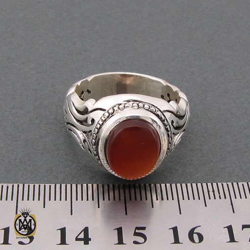 انگشتر عقیق یمن مردانه دست ساز - کد 8513 - تصویر 4