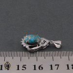4 مدال فیروزه نیشابوری زنانه طرح فرنوش - کد 3106 - تصویر 4
