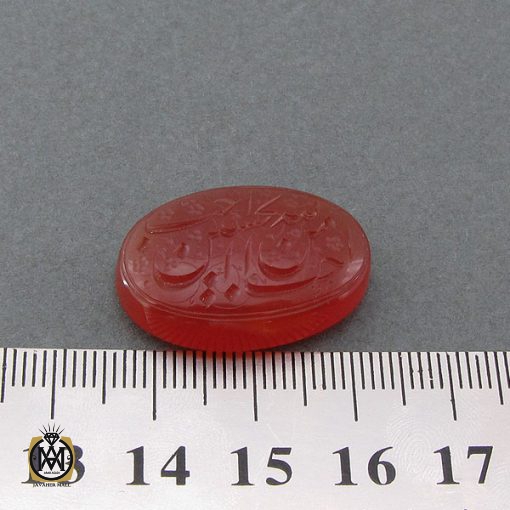 نگین عقیق یمن با حکاکی احب الله من احب حسین - کد 9018 - تصویر 5