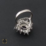4 سرویس نقره زنانه طرح سلطنتی پر نگین - کد 7097 - تصویر 4