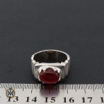 انگشتر عقیق یمن خوش رنگ طرح صفوی مردانه - کد 8516 - تصویر 4